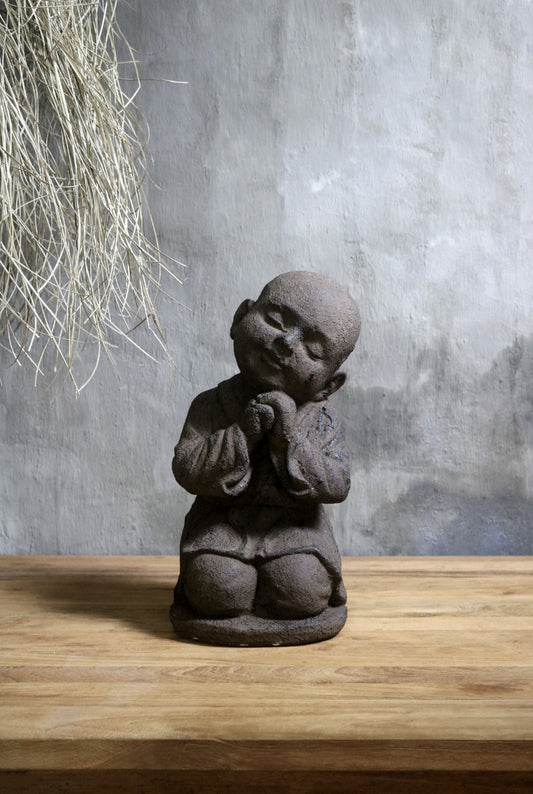 Boho resin sculpture Buddha Graceful, handcrafted in Bali for the home