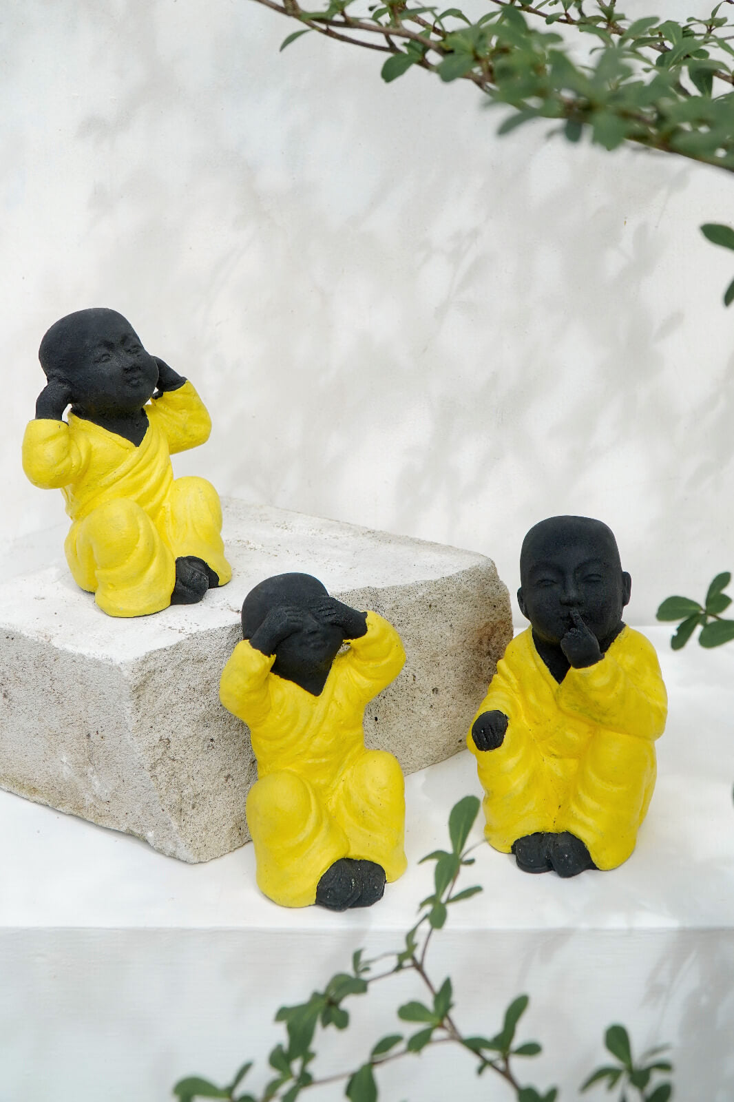 Little Monk Set Of Three Black