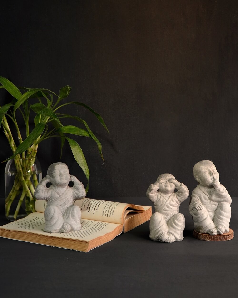 Little Monk Set Of Three Natural