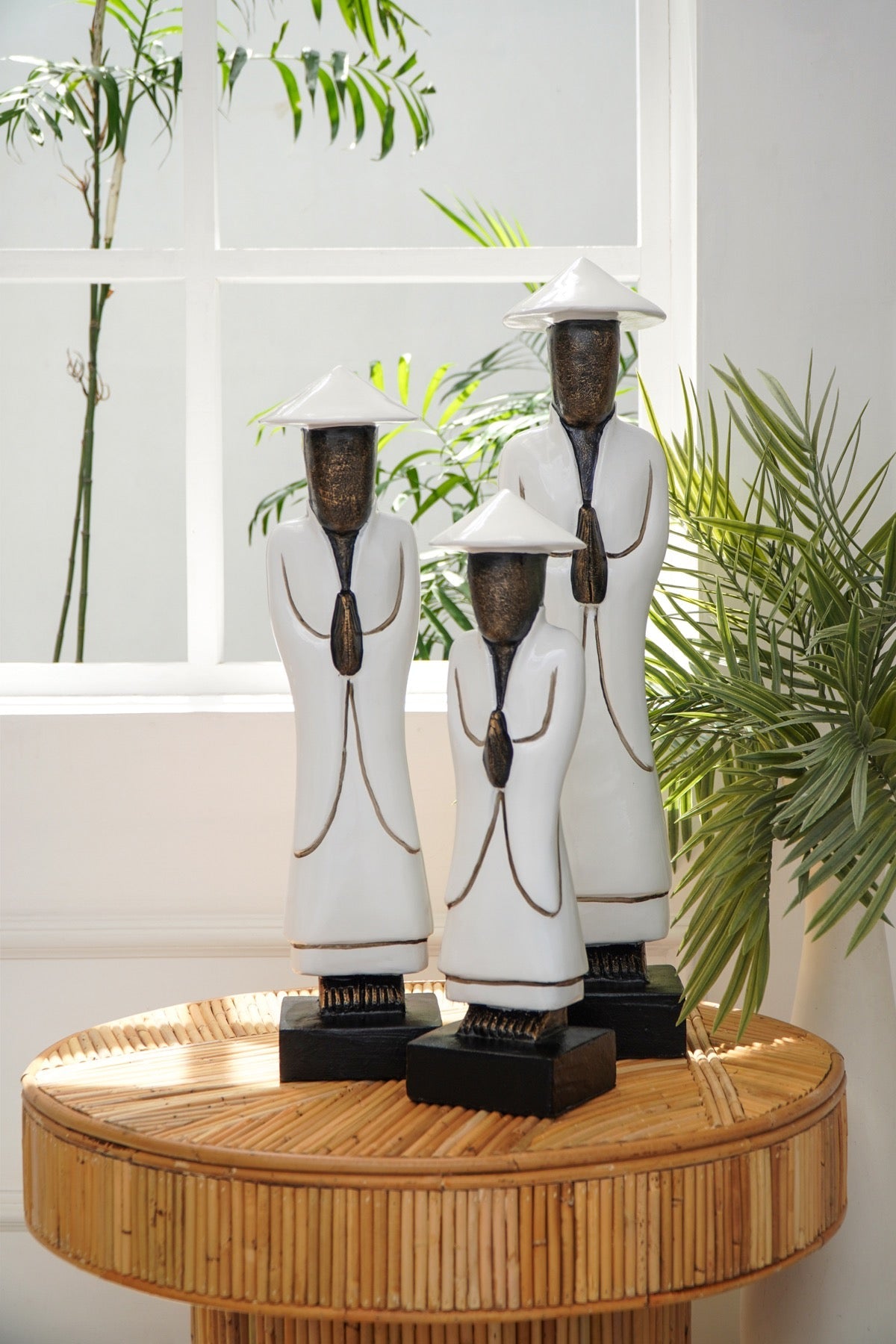 Bali Furniture – Chinese Small Hat Figure Set Of Three