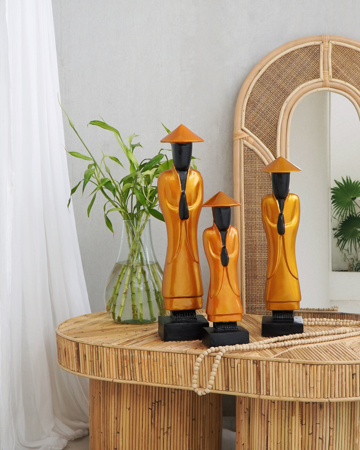 Bali Furniture – Chinese Small Hat Figure Set Of Three