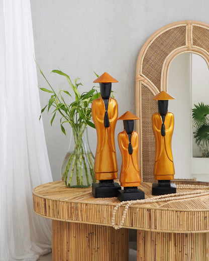 Bali Furniture – Chinese Small Hat Figure Set Of Three