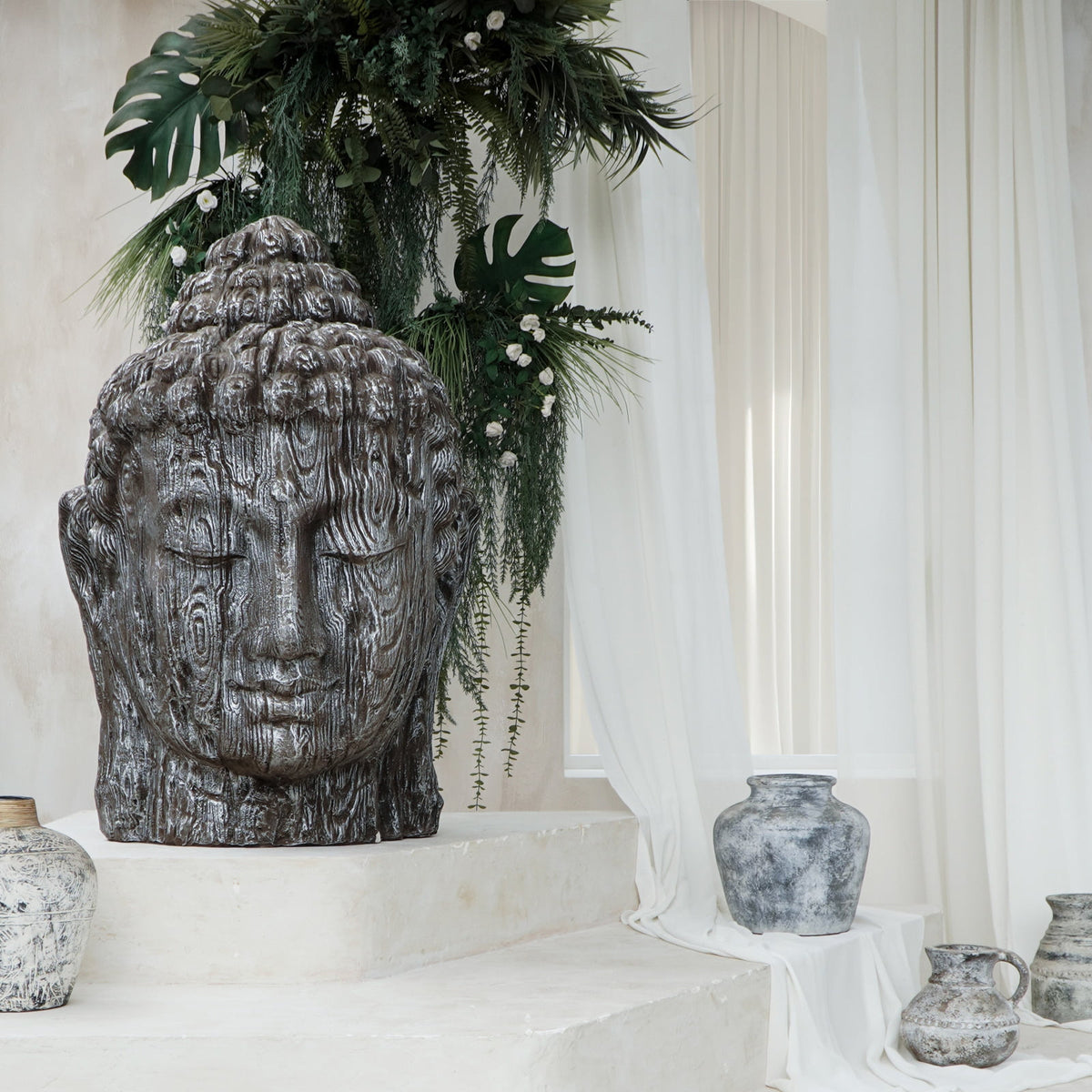 Handmade glass sculpture – the Great Buddha, boho decor made in Bali
