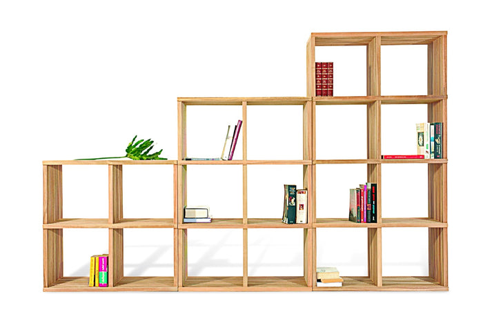 Handmade teak bookcase – the Shelves, boho furniture made in Bali
