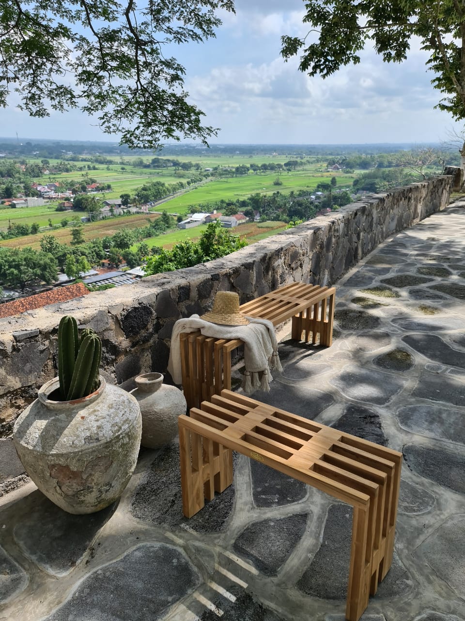 Handcrafted teak bench – Linea, boho furniture from BaliSouk