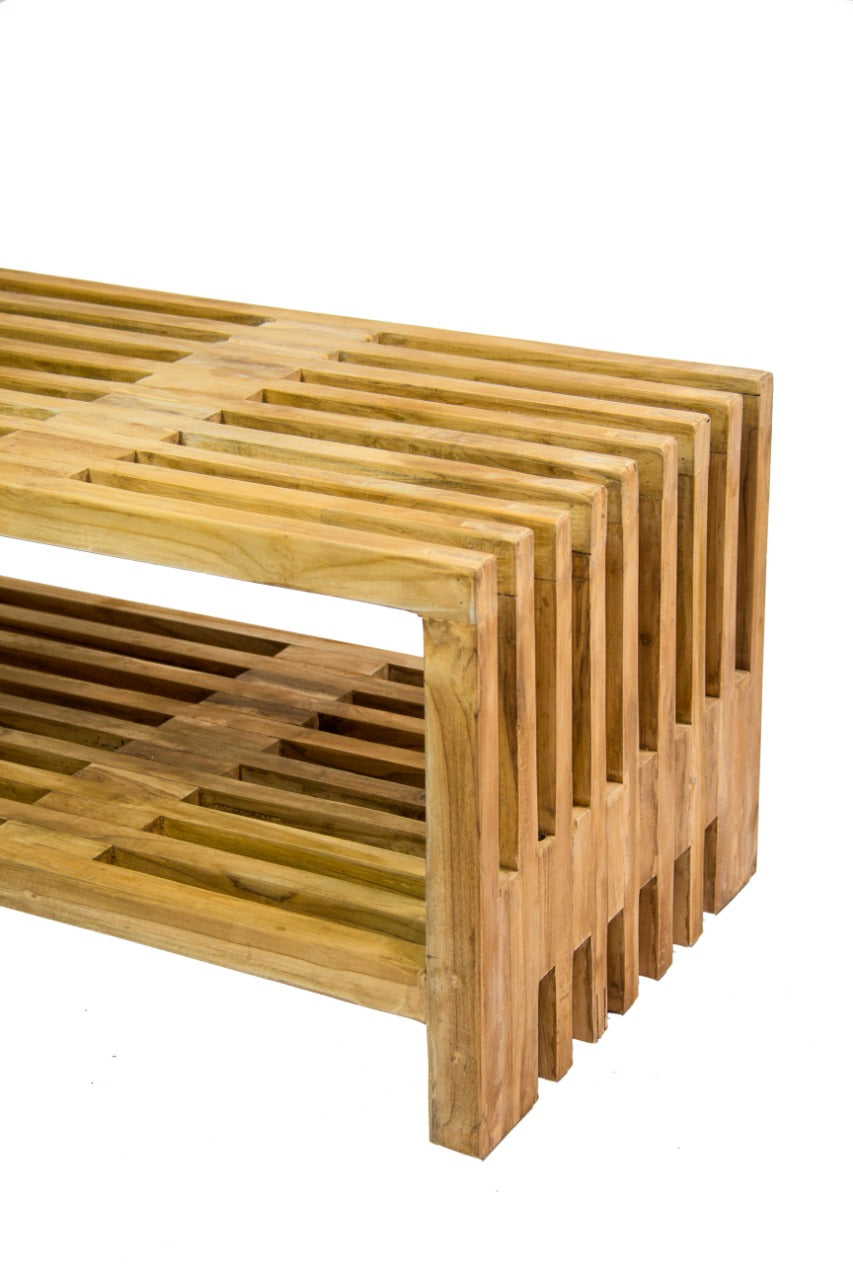 Handcrafted teak rack – Linea, boho furniture from BaliSouk