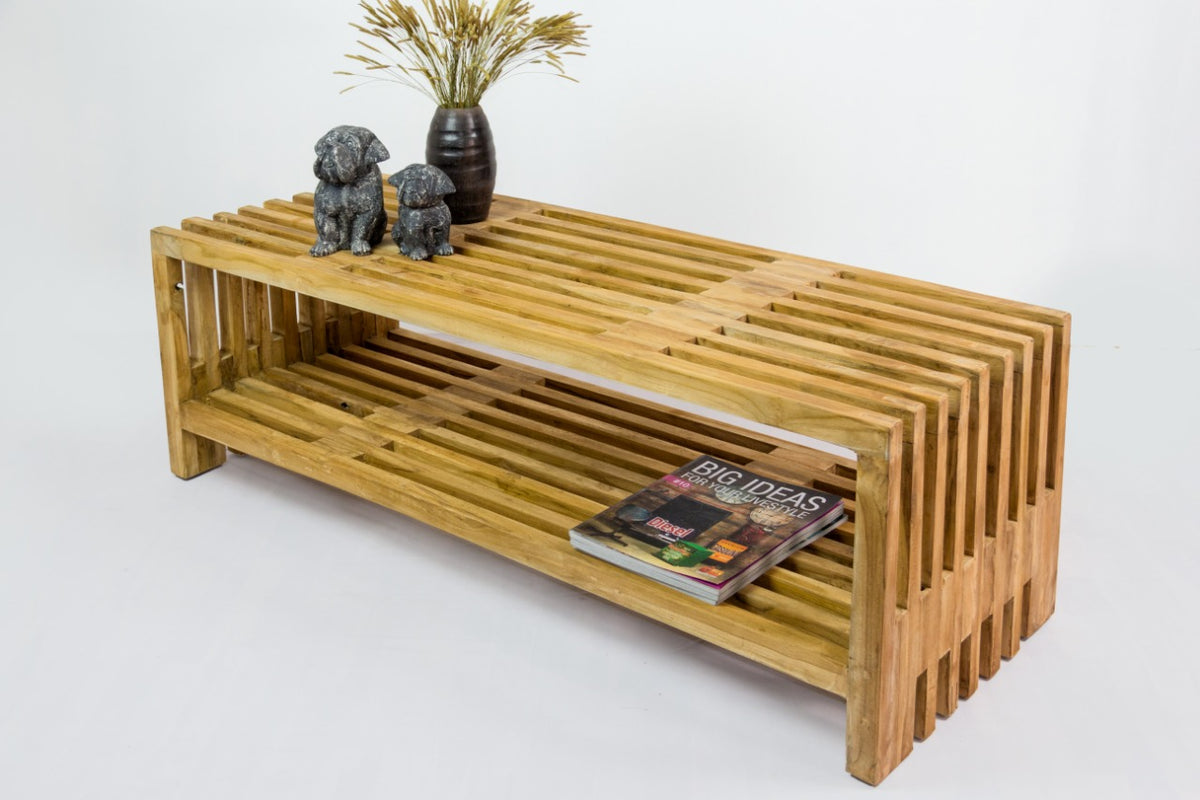Linea rack in natural materials – boho furniture by BaliSouk