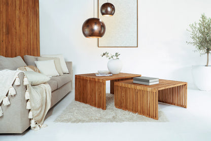 Linea coffee table in natural materials – handmade boho furniture from Bali