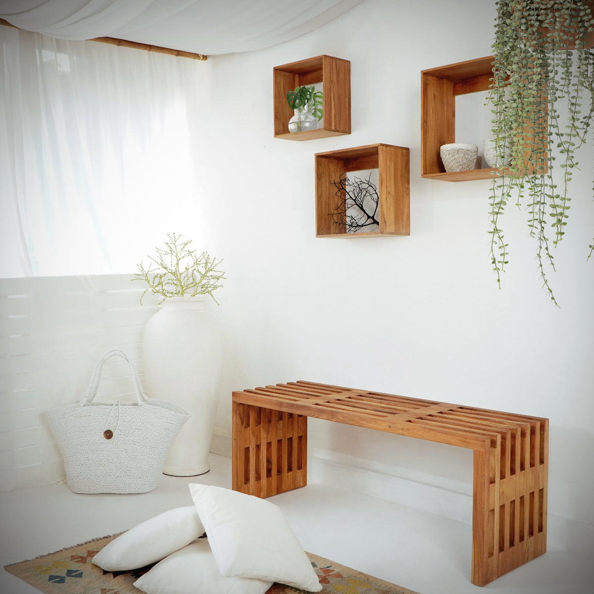 Linea bench by BaliSouk – boho furniture made in Bali