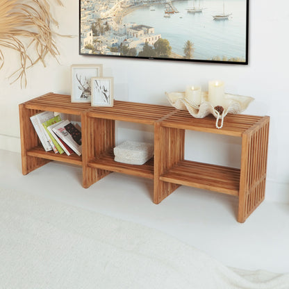 Linea cabinet in natural materials – boho furniture by BaliSouk