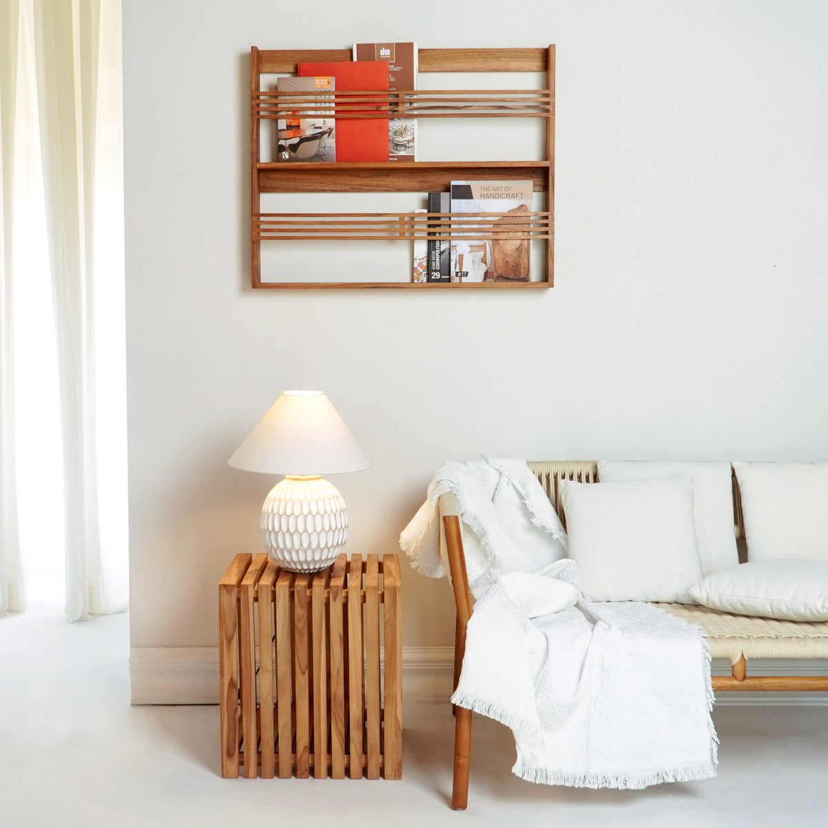 Teak cabinet Linea – handmade in Bali, boho style