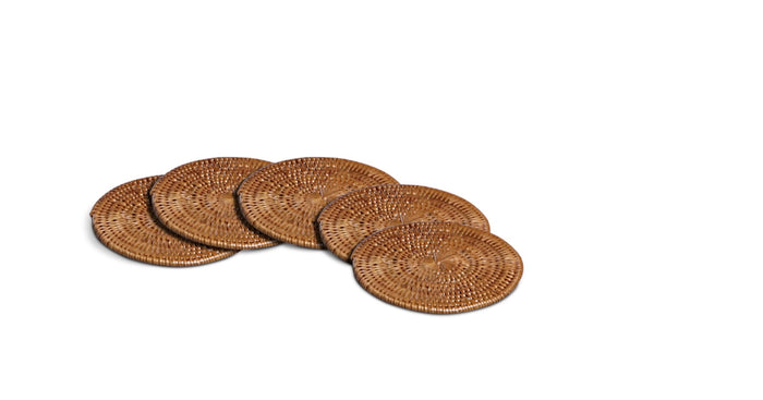 Lombok coaster in natural materials – handmade boho decor from Bali