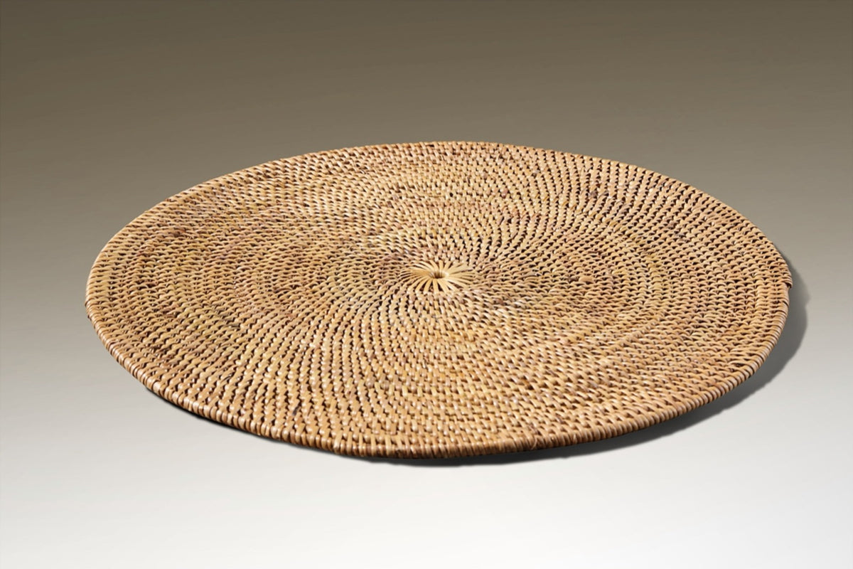 Natural fibre placemat Lombok – boho decor handcrafted in Bali by BaliSouk