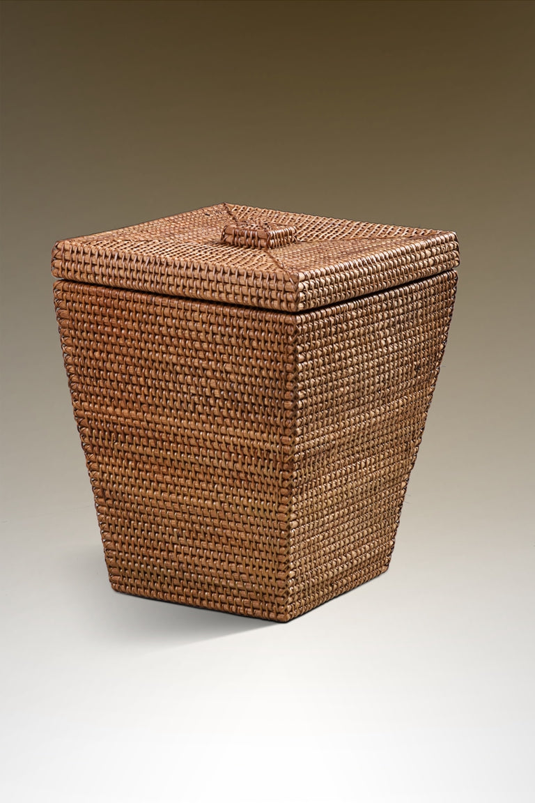 Ketak waste bin – Lombok – boho decor handmade in Bali by BaliSouk