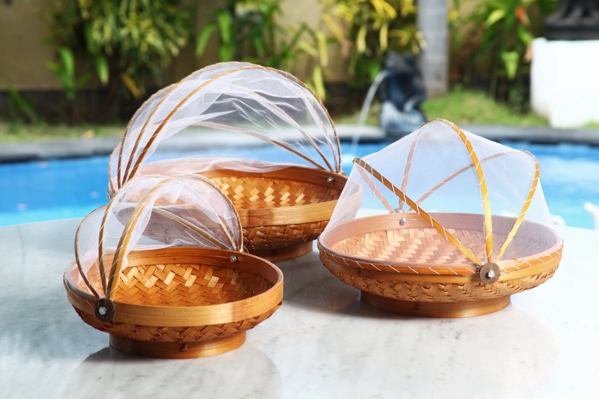 Bamboo basket Bread – boho decor handcrafted in Bali by BaliSouk