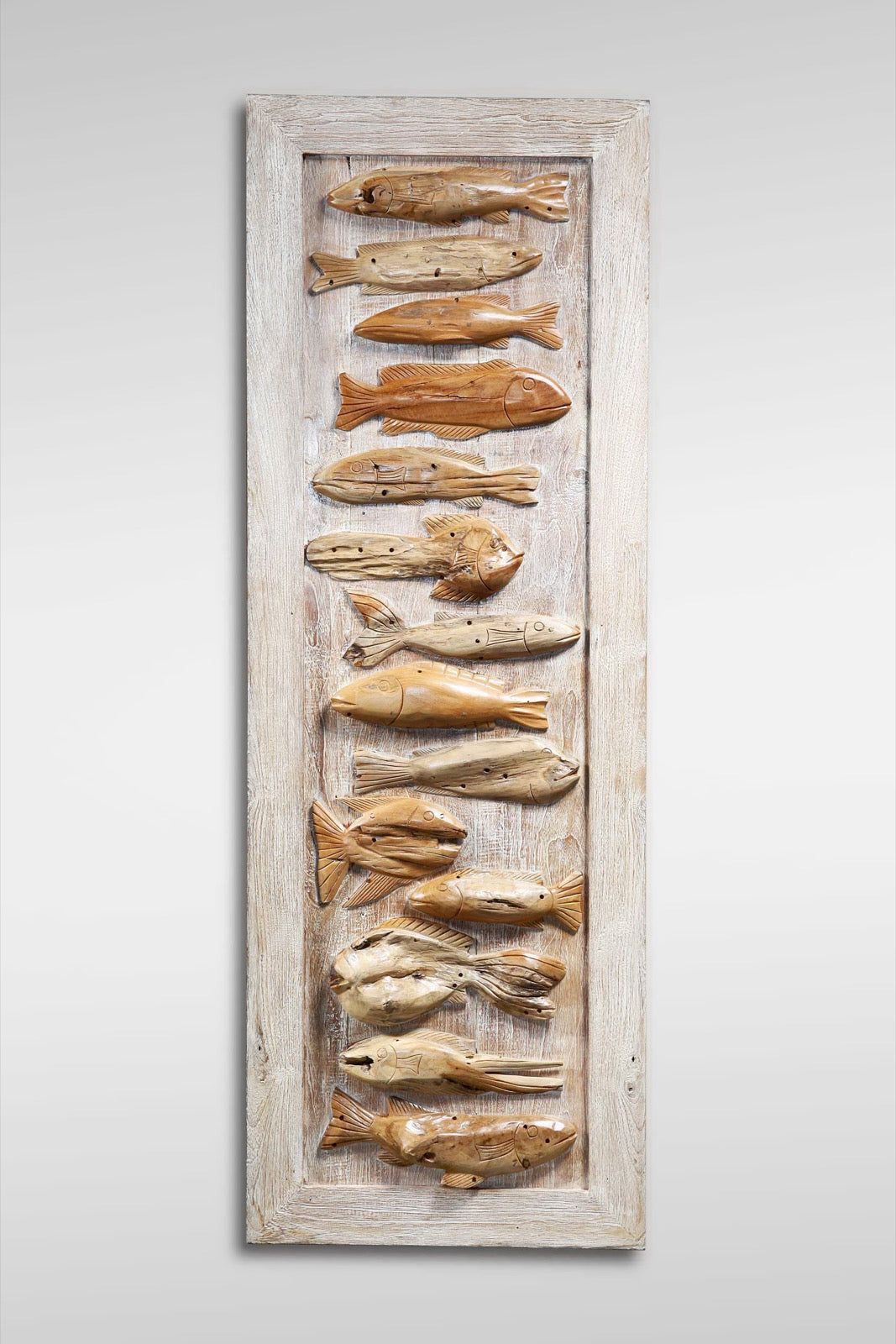 Teak wall decoration Fish Decor – boho decor handcrafted in Bali by BaliSouk