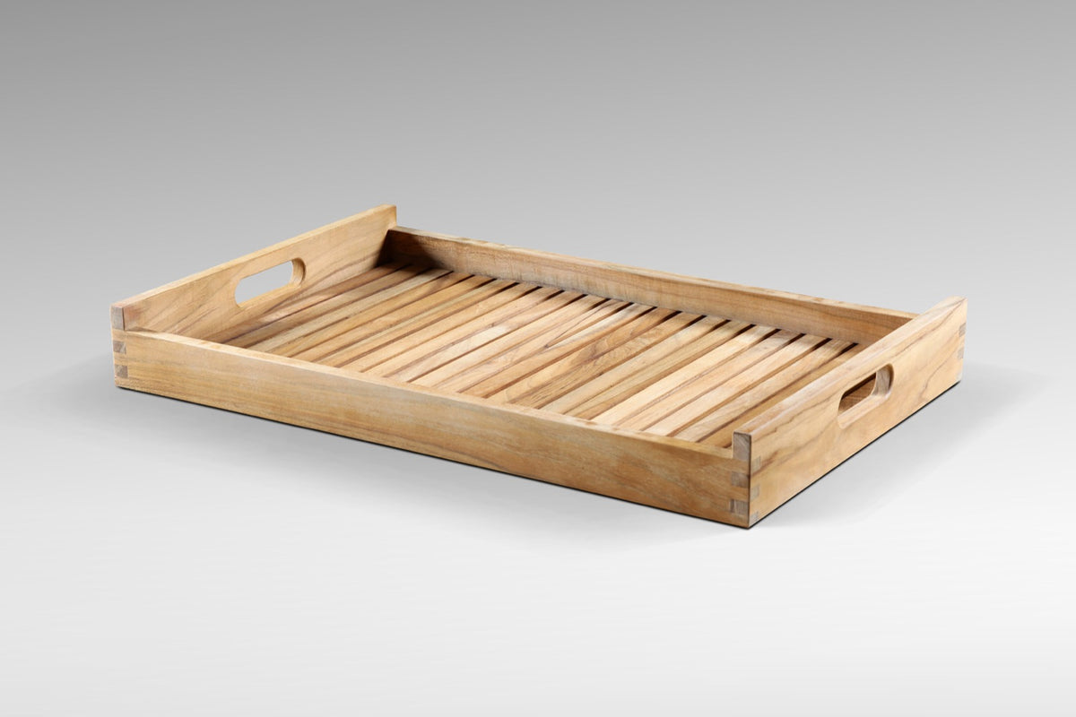 Teak tray Lenny – boho decor handcrafted in Bali by BaliSouk