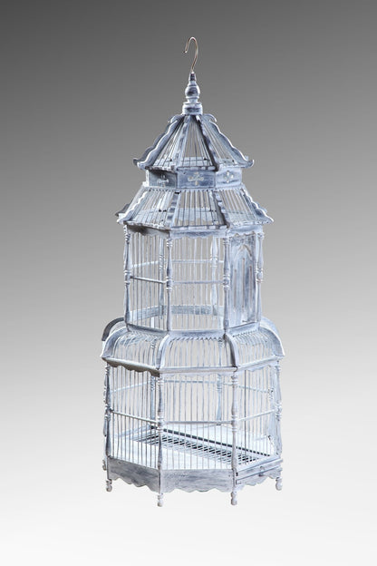 Guang Big Red Bird Cage – natural materials sculpture, boho decor from Bali