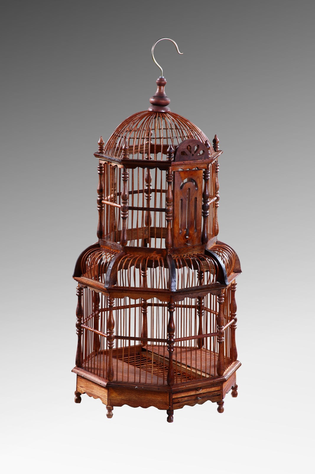 Recycled teak sculpture – Guang Bird Cage – boho decor handmade in Bali by BaliSouk