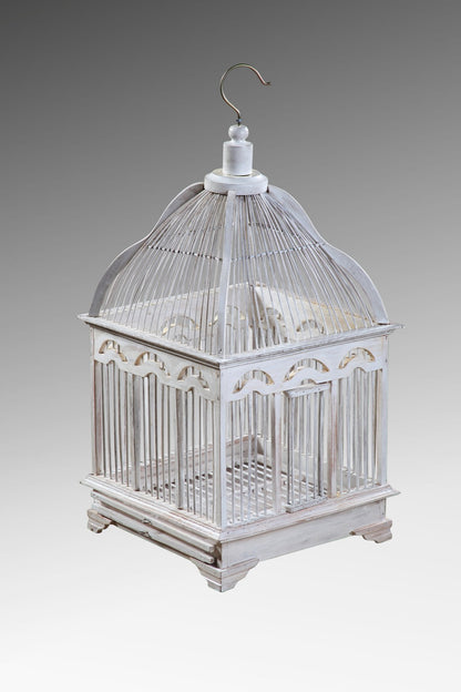 Milla Bird Cage sculpture in natural materials – handmade boho decor from Bali