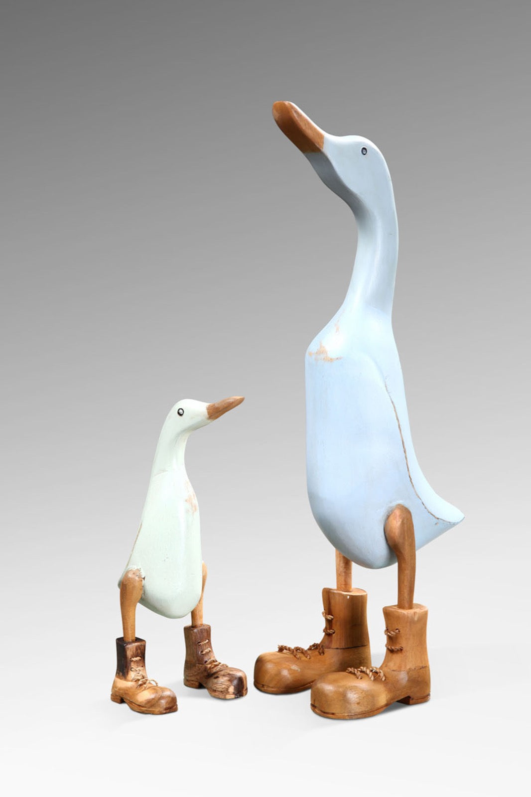 Duck sculpture in natural materials – handmade boho decor from Bali