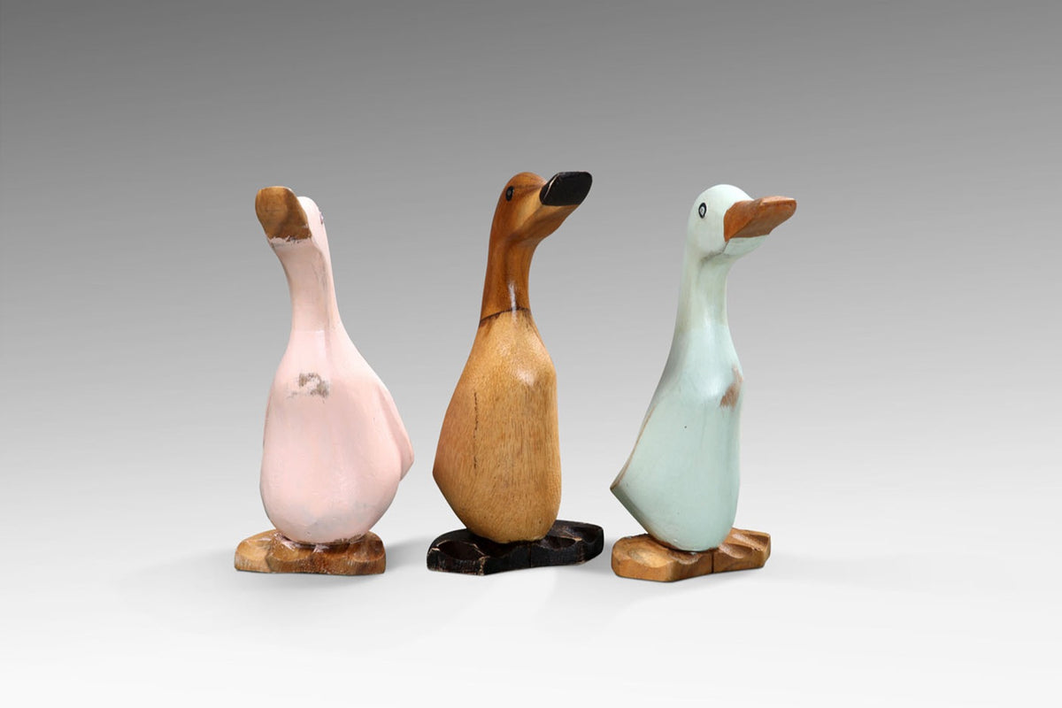 Handmade bamboo sculpture – the Duck, boho decor made in Bali