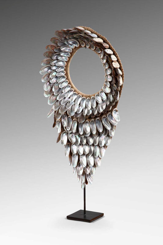 Boho shell necklace Kenya, Bali accessory with a tropical character