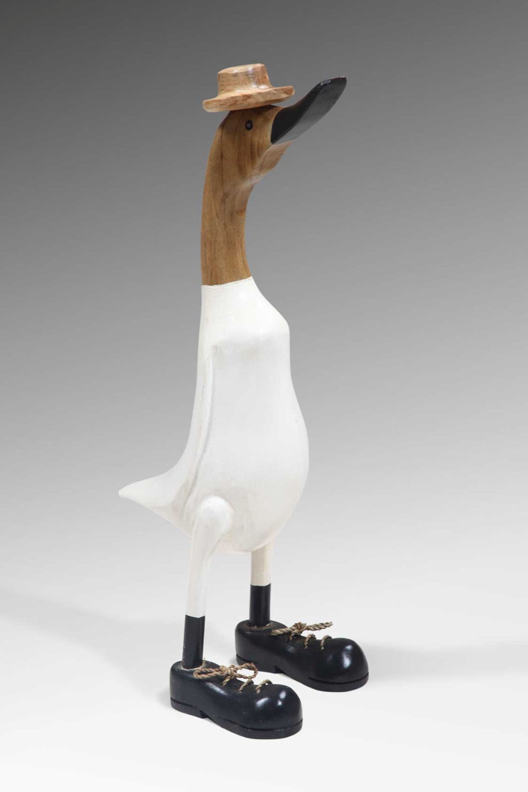Bamboo sculpture Funky Duck – boho decor, handwoven and handmade in Bali