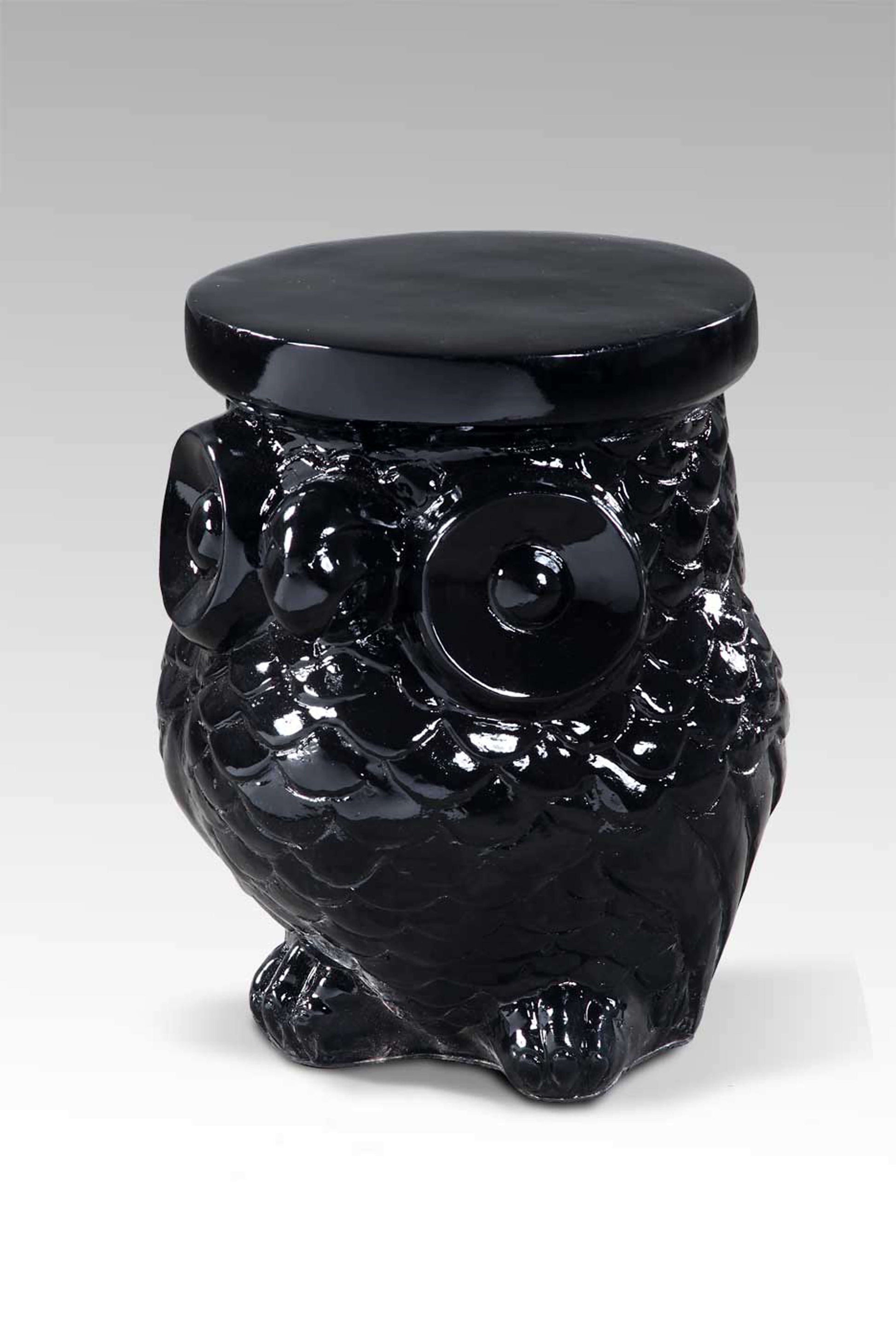 Black Owl Stool