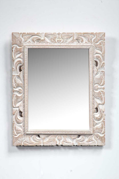 Albasia wood mirror Varonn – boho decor, handwoven and handmade in Bali