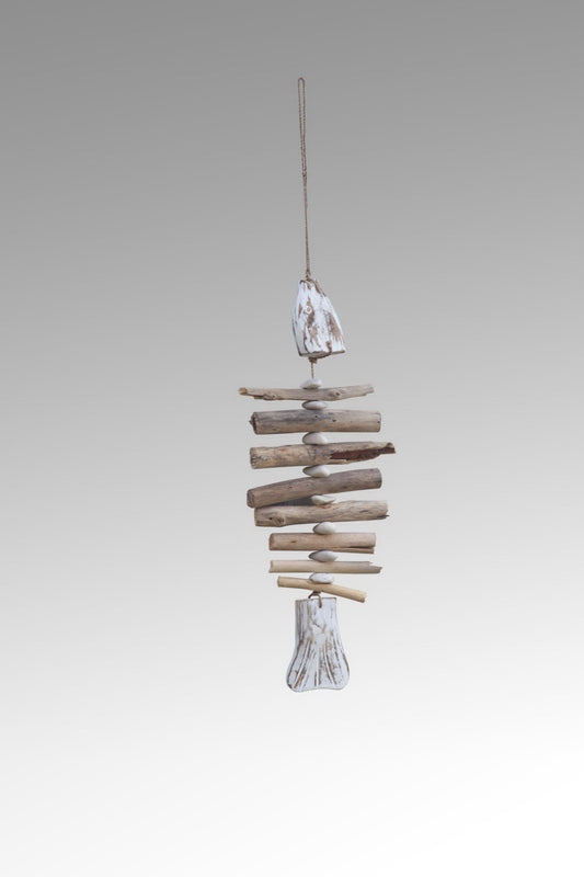 Boho reclaimed wood dream catcher Fisherman's Big, handmade in Bali