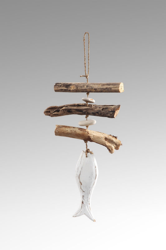 Boho albasia wood dream catcher Fisherman's Small Short, handmade in Bali