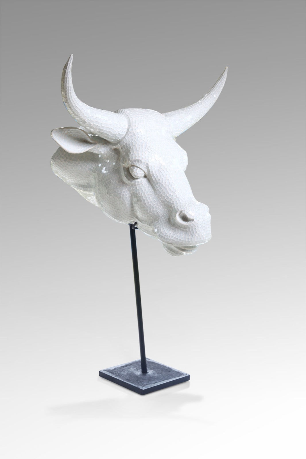 Cow Mosaic sculpture by BaliSouk – boho decor made in Bali