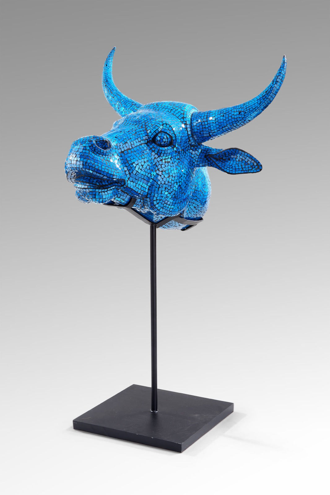 Handmade resin sculpture – the Cow Mosaic, boho decor made in Bali