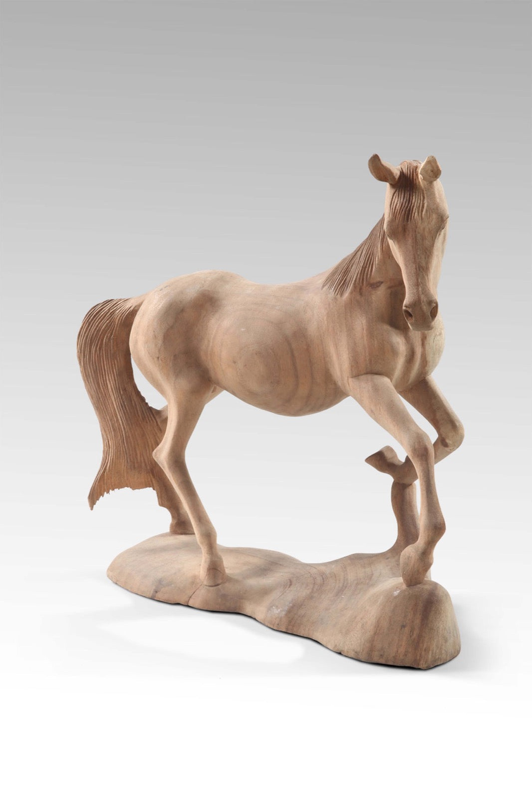 Handmade solid wood decorative piece – the Gracefully Mare, boho decor made in Bali