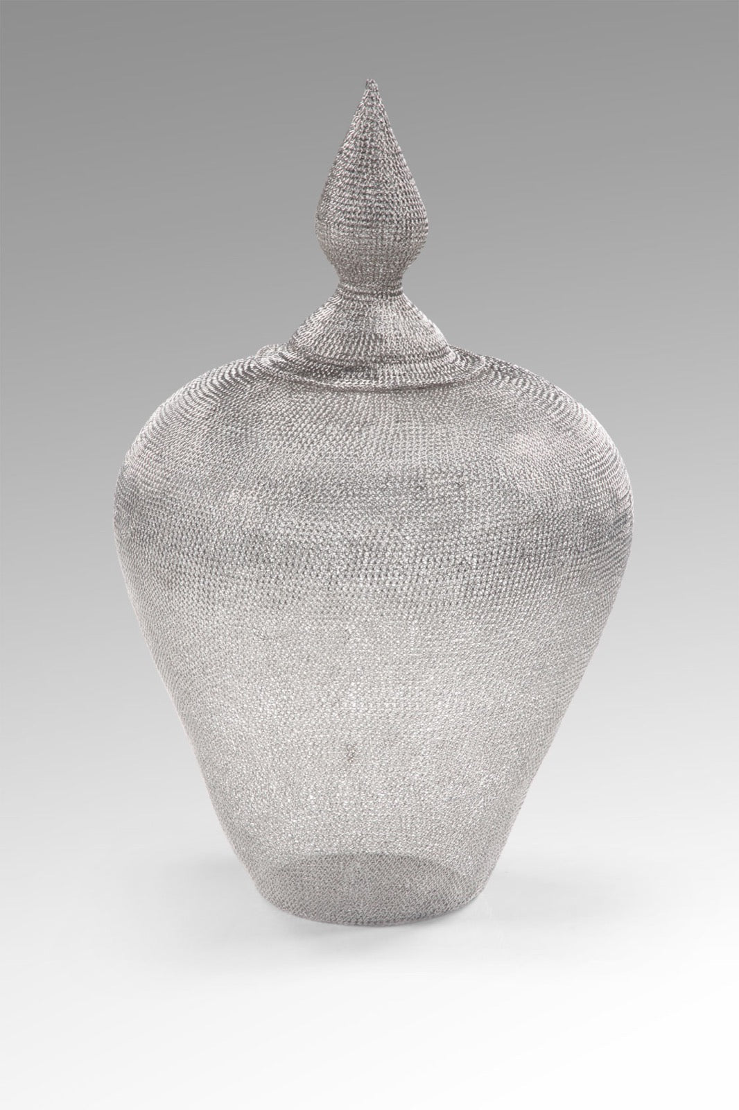 Iron pot – Wire Silver – boho decor handmade in Bali by BaliSouk