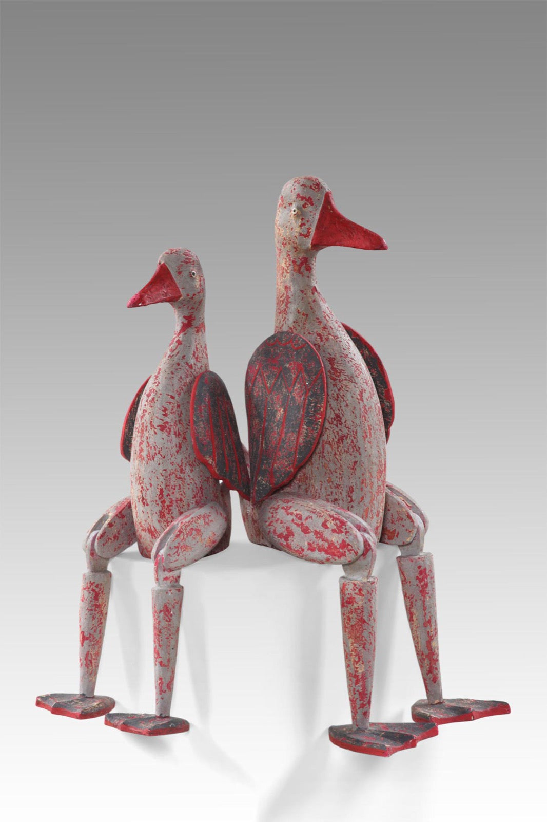 Sitting Red Duck Set
