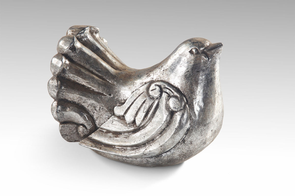 Albasia wood decorative piece – Pigeon – boho decor handmade in Bali by BaliSouk