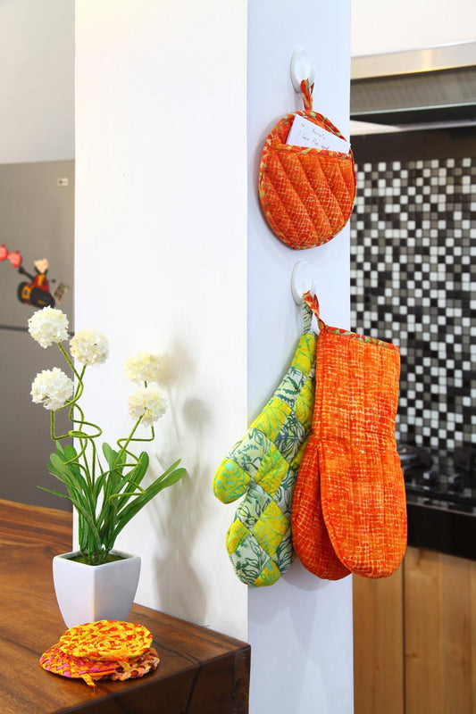 Boho cotton coaster Batik, handcrafted Bali tableware for the home
