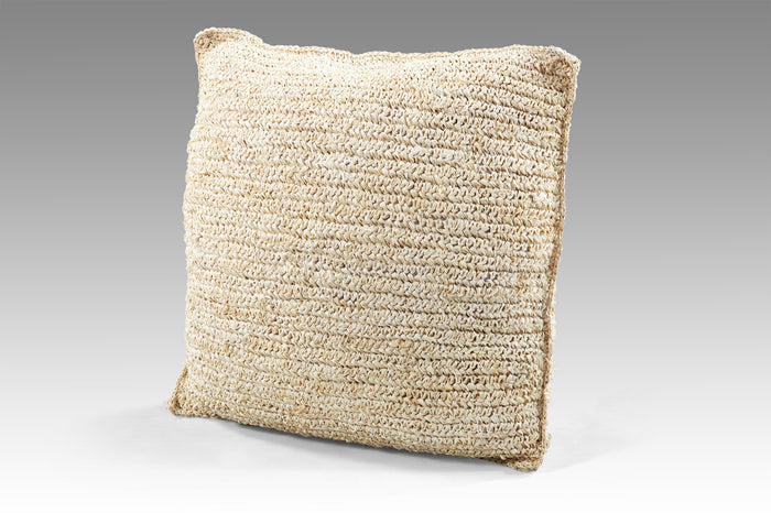 Palm leaf pillow Square Pillow – boho decor handcrafted in Bali by BaliSouk