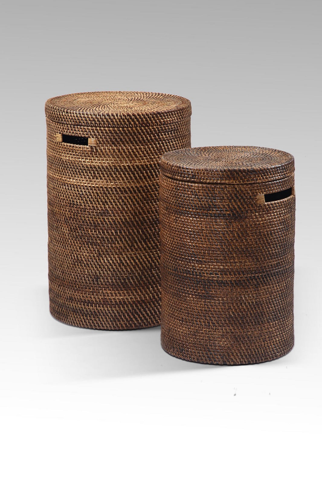 Ketak laundry basket Brown – boho decor handcrafted in Bali by BaliSouk