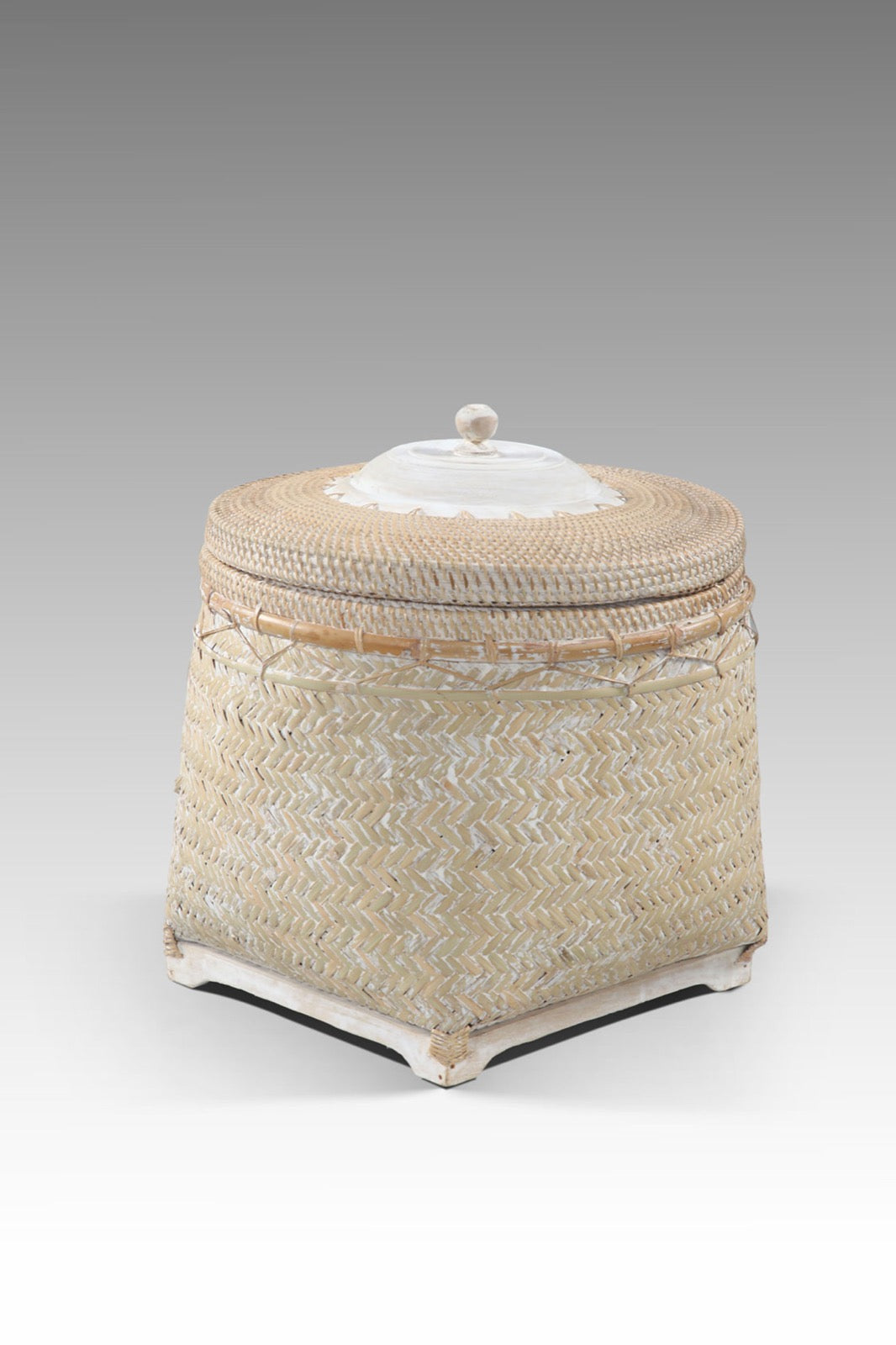 Tong Basket White Wash