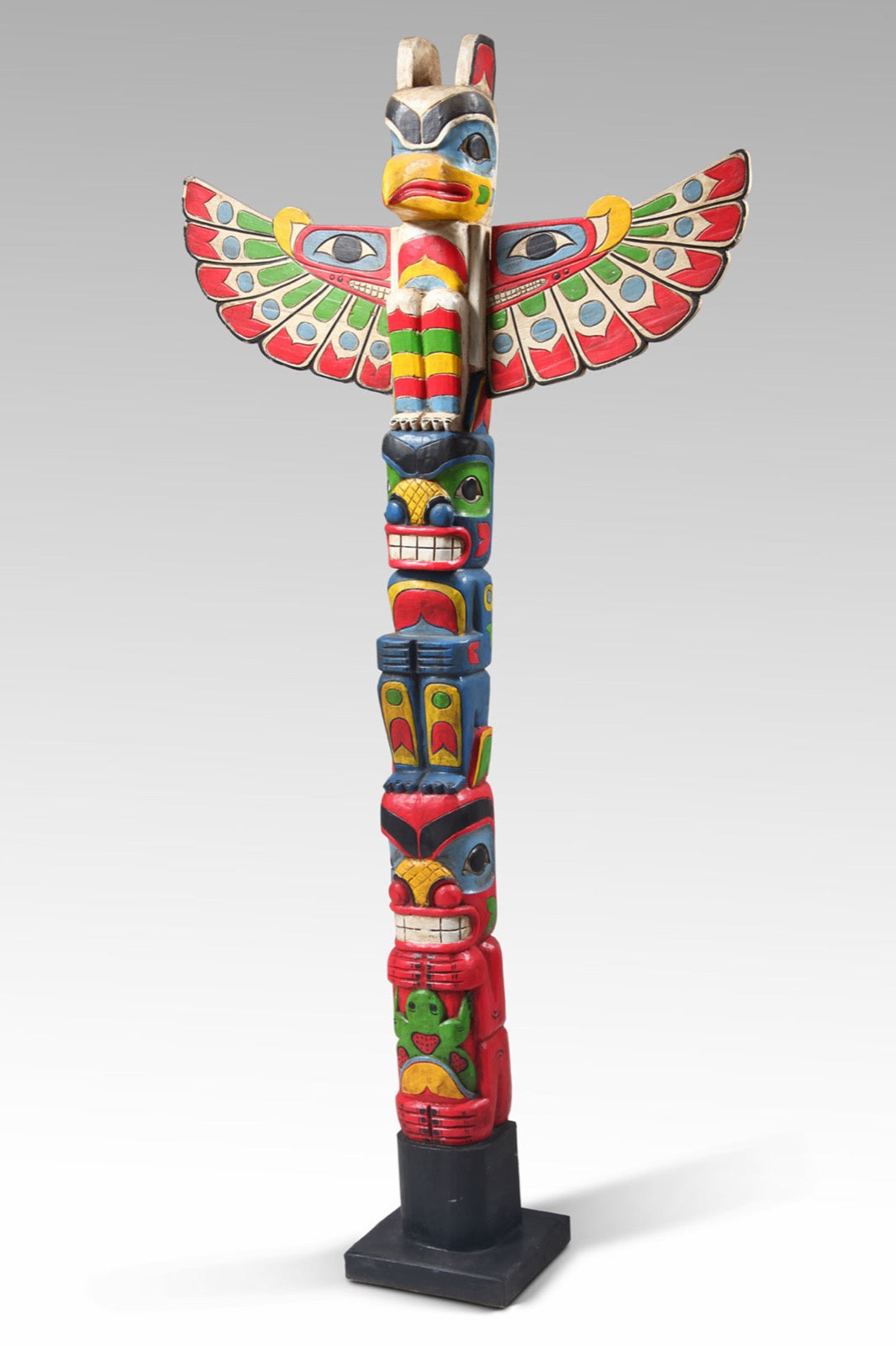 Solid wood sculpture – Totem – boho decor handmade in Bali by BaliSouk