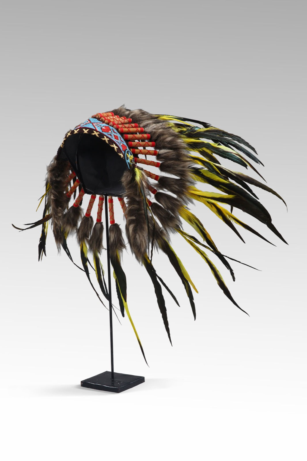 Metal decorative stand – Indian Hat, natural natural materials in boho style