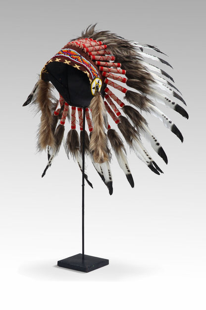 Metal decorative stand Indian Hat – boho decor, handwoven and handmade in Bali