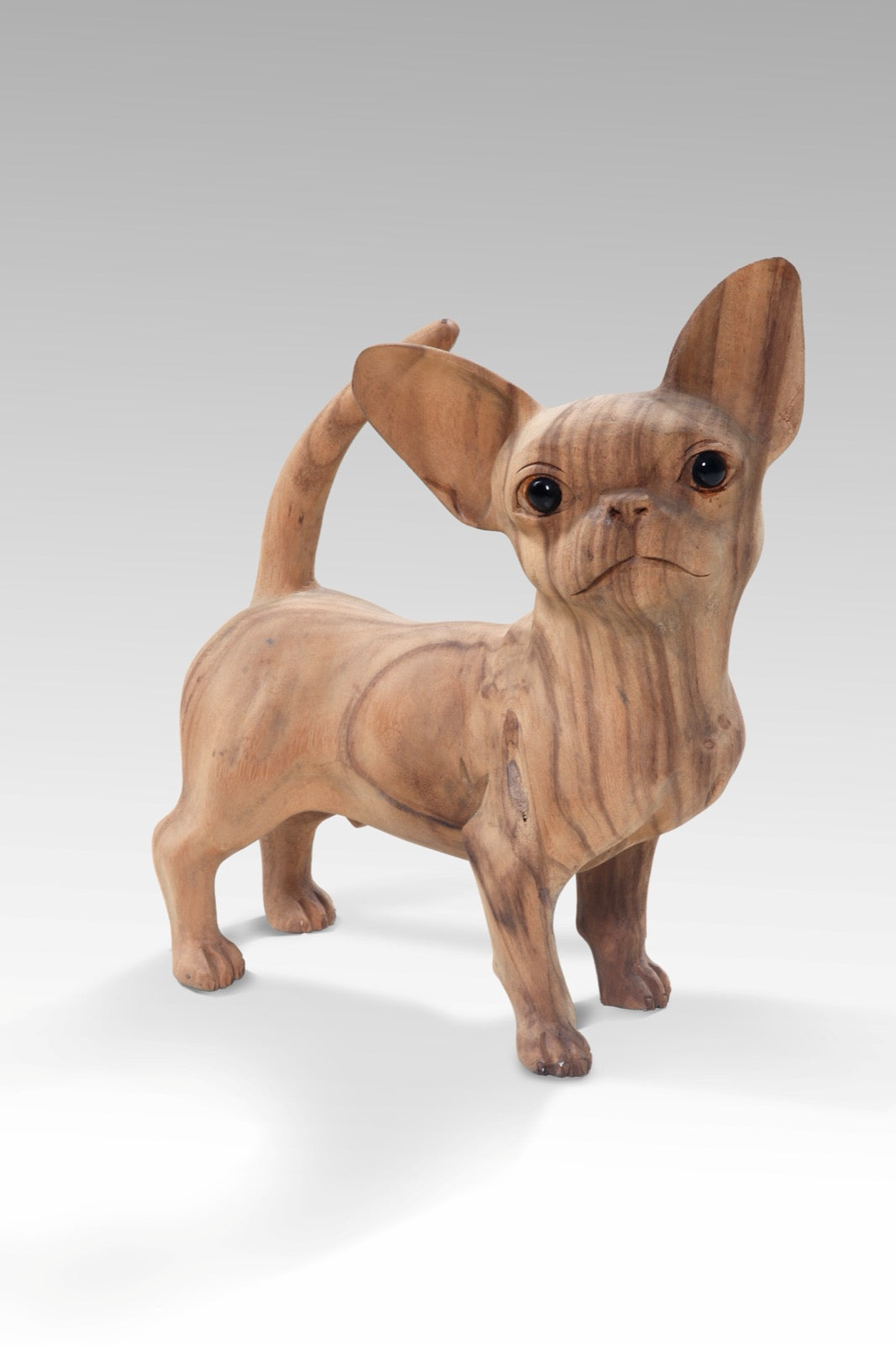 Suar wood decorative piece – Chihuahua – boho decor handmade in Bali by BaliSouk