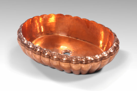 Copper and bronze washbasin Tampa for boho interiors