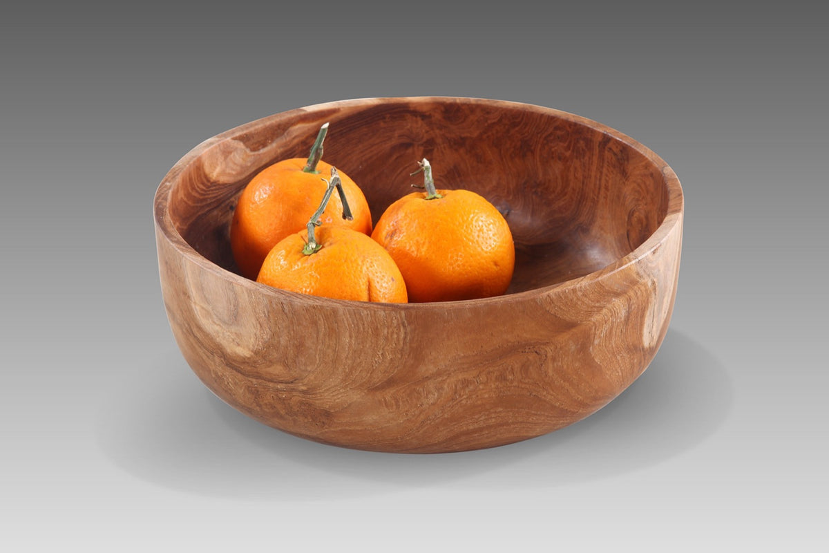 Handmade solid wood bowl – the Cora, boho decor made in Bali