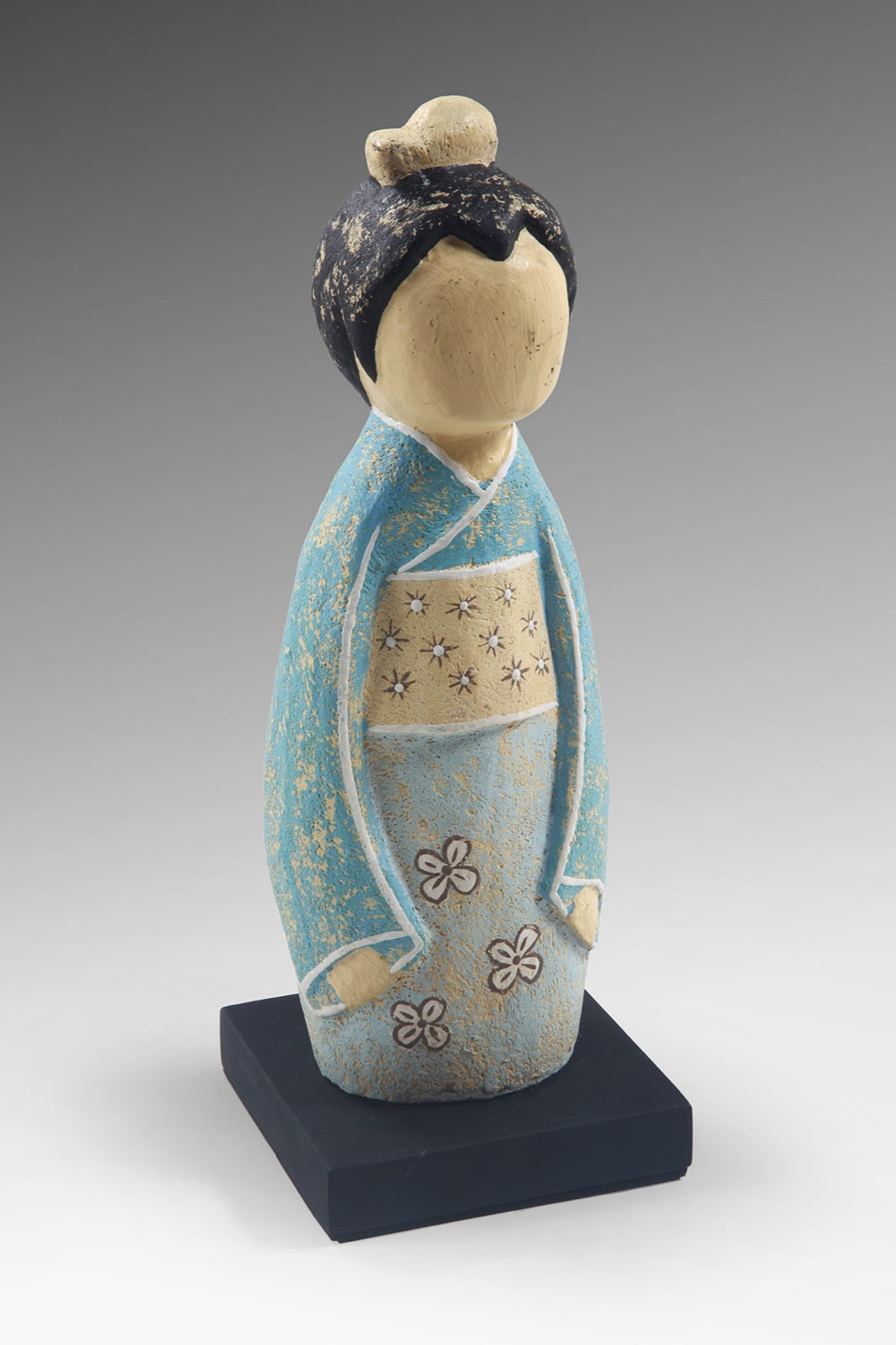 Handmade albasia wood decorative piece – the Geisha, boho decor made in Bali