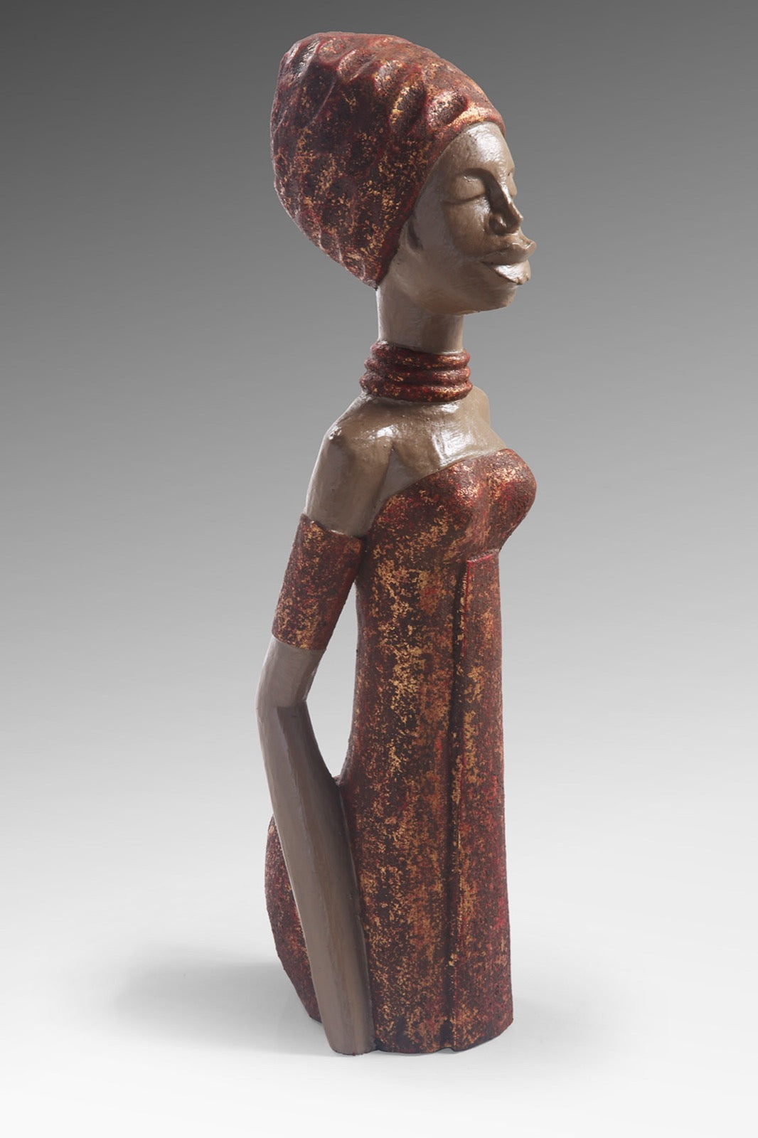 African Lady sculpture by BaliSouk – boho decor made in Bali